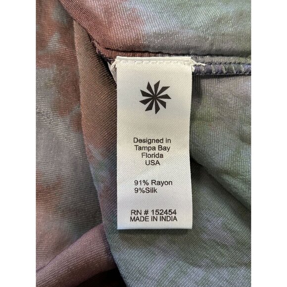 Kyla Seo Raeli Shirt Velvet Top in Deep Camo Tie Dye - Sz M - NWT - Picture 7 of 8